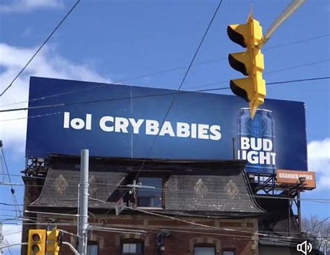 budlight billboard|Bud Light crybabies billboard is fake